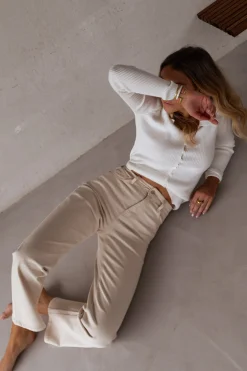 Jeans-EASY-CLOTHES Jeans Solan - beigeEasy Clothes Beige
