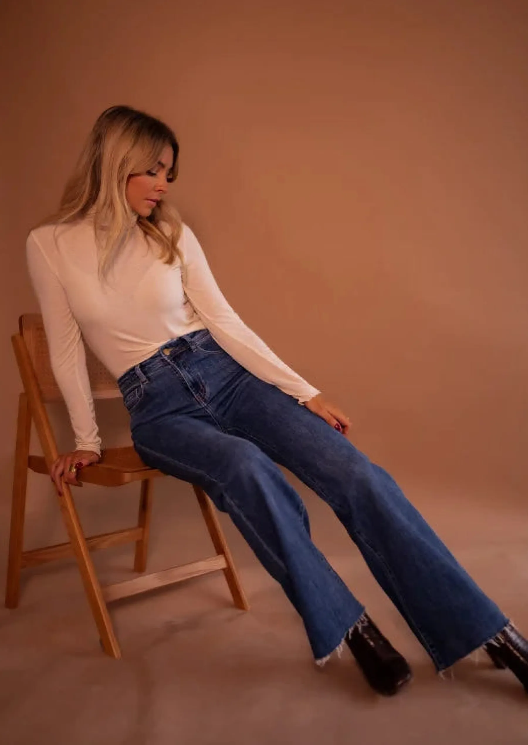 Jeans-EASY-CLOTHES Jeans Warry Bleu - Taille Haute - ÉvaséEasy Clothes Bleu