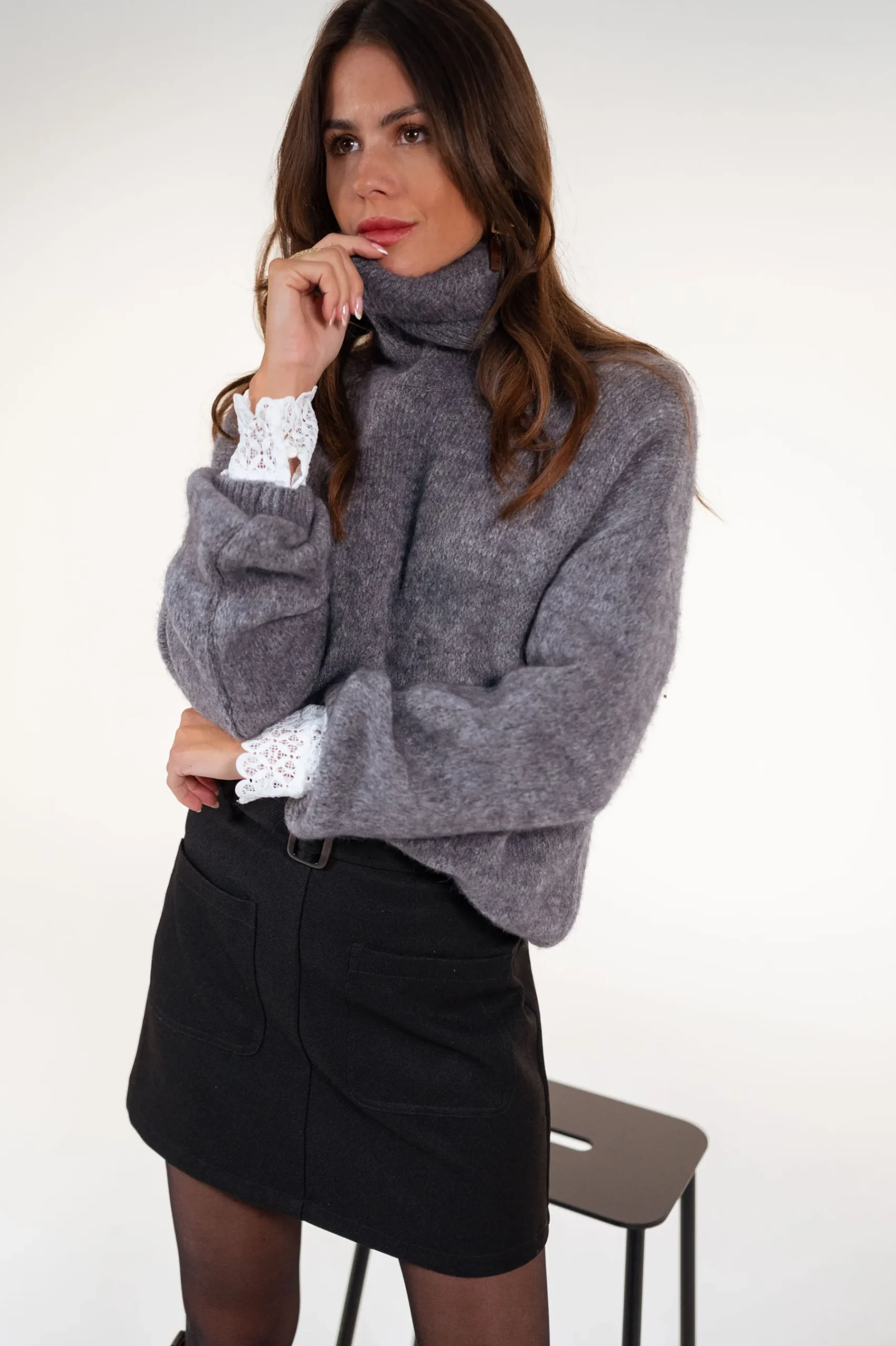 Jupes & Shorts-EASY-CLOTHES Jupe Ginette - noireEasy Clothes Noire