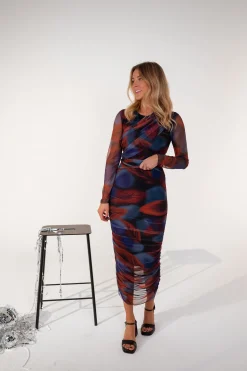 Jupes & Shorts-EASY-CLOTHES Jupe Huda - bleue et rougeEasy Clothes Bleue et rouge