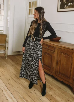 Jupes & Shorts-EASY-CLOTHES Jupe Larisa - noireEasy Clothes Noire       