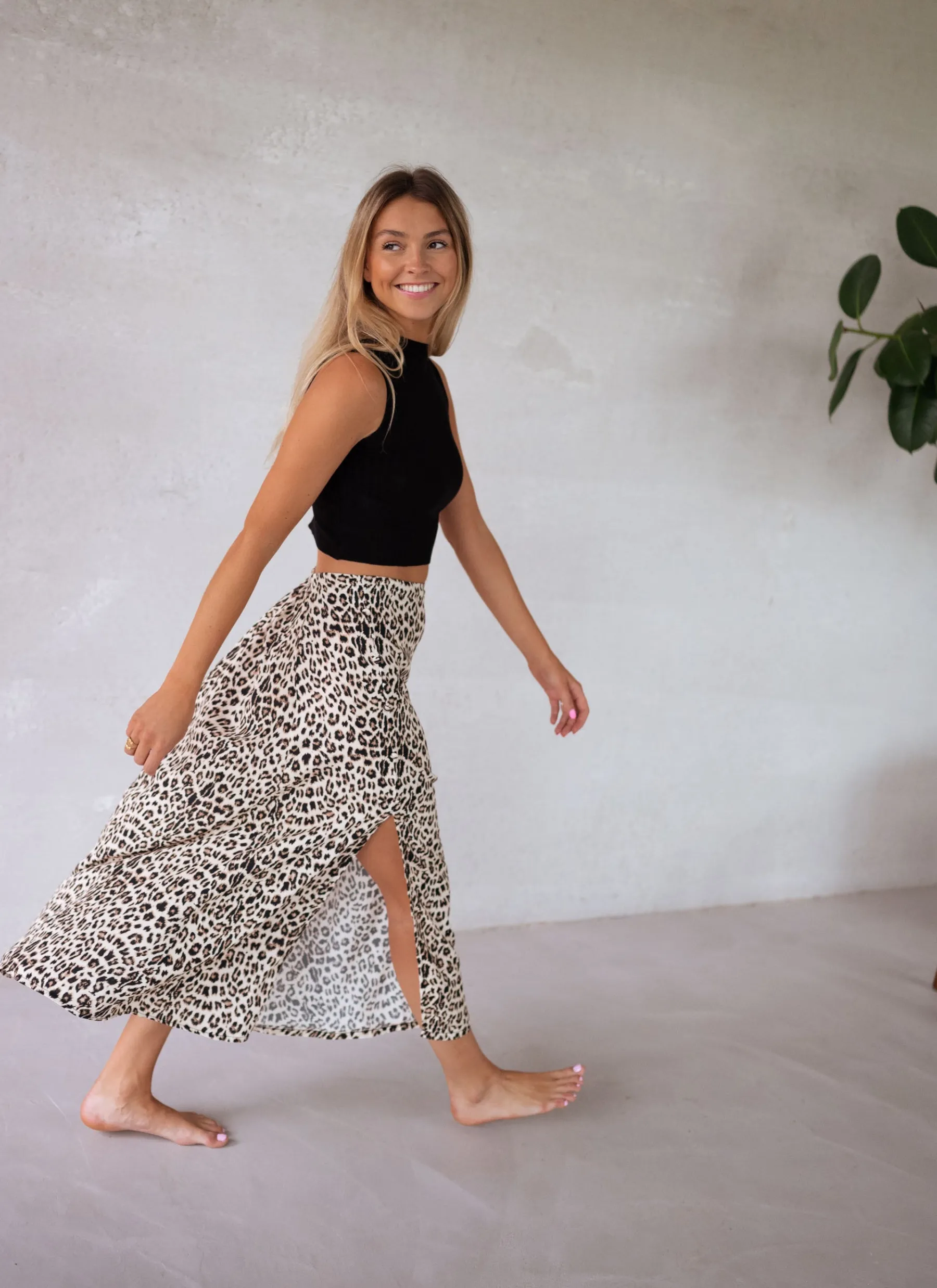Jupes & Shorts-EASY-CLOTHES Jupe longue Amalya - léopardEasy Clothes Léopard