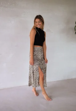 Jupes & Shorts-EASY-CLOTHES Jupe longue Amalya - léopardEasy Clothes Léopard