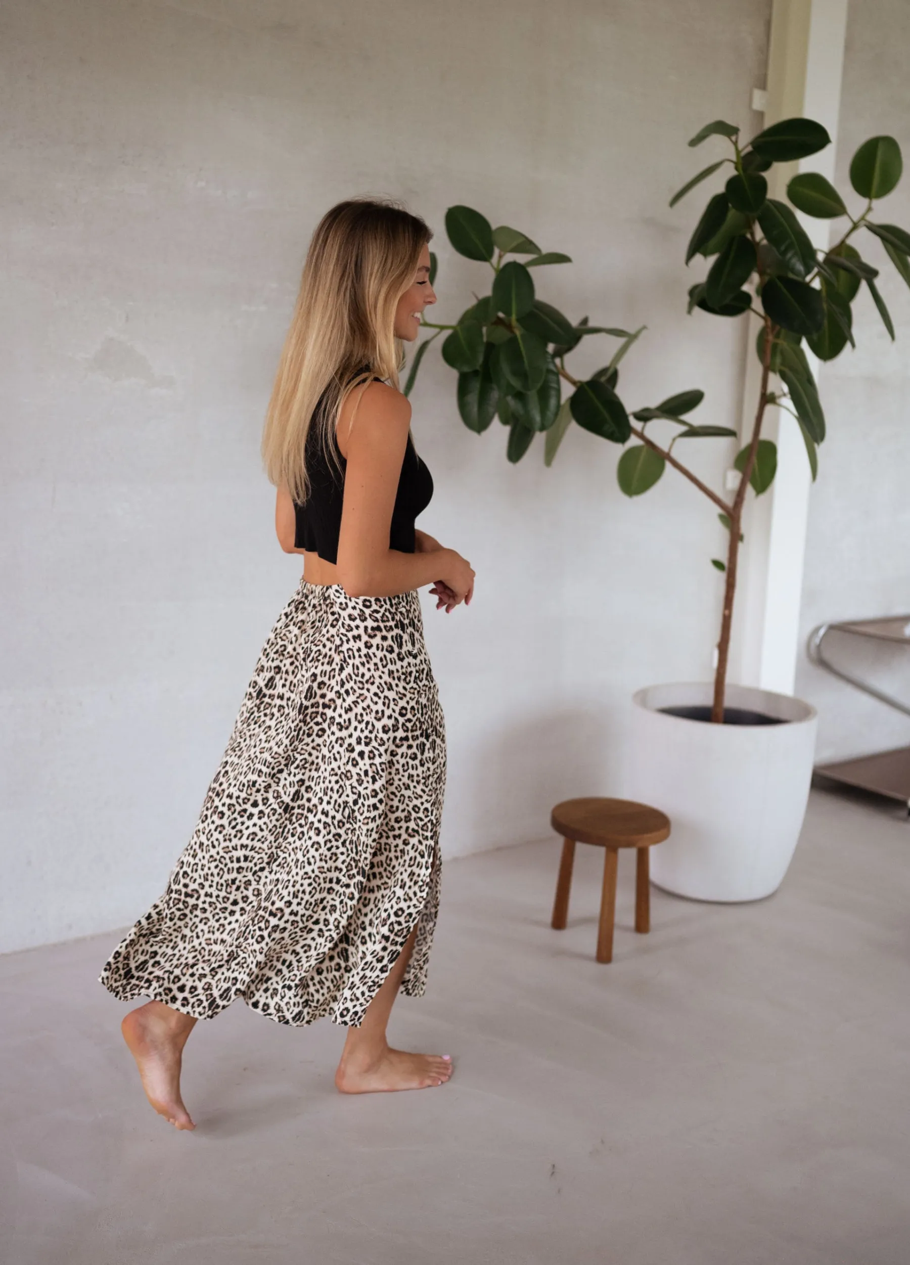 Jupes & Shorts-EASY-CLOTHES Jupe longue Amalya - léopardEasy Clothes Léopard