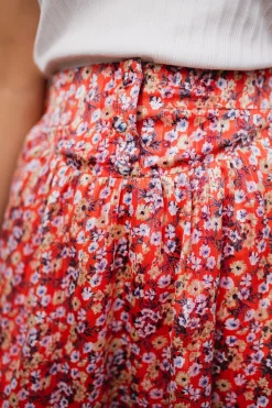 Jupes & Shorts-EASY-CLOTHES Jupe Maud CREATION - rouge à fleursEasy Clothes Rouge à fleurs       