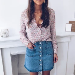 Jupes & Shorts-EASY-CLOTHES Jupe Mazarine - bleue claireEasy Clothes Bleue claire