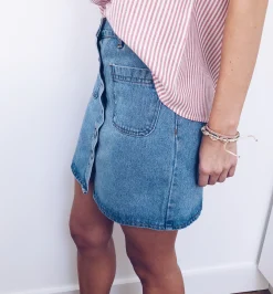 Jupes & Shorts-EASY-CLOTHES Jupe Mazarine - bleue claireEasy Clothes Bleue claire