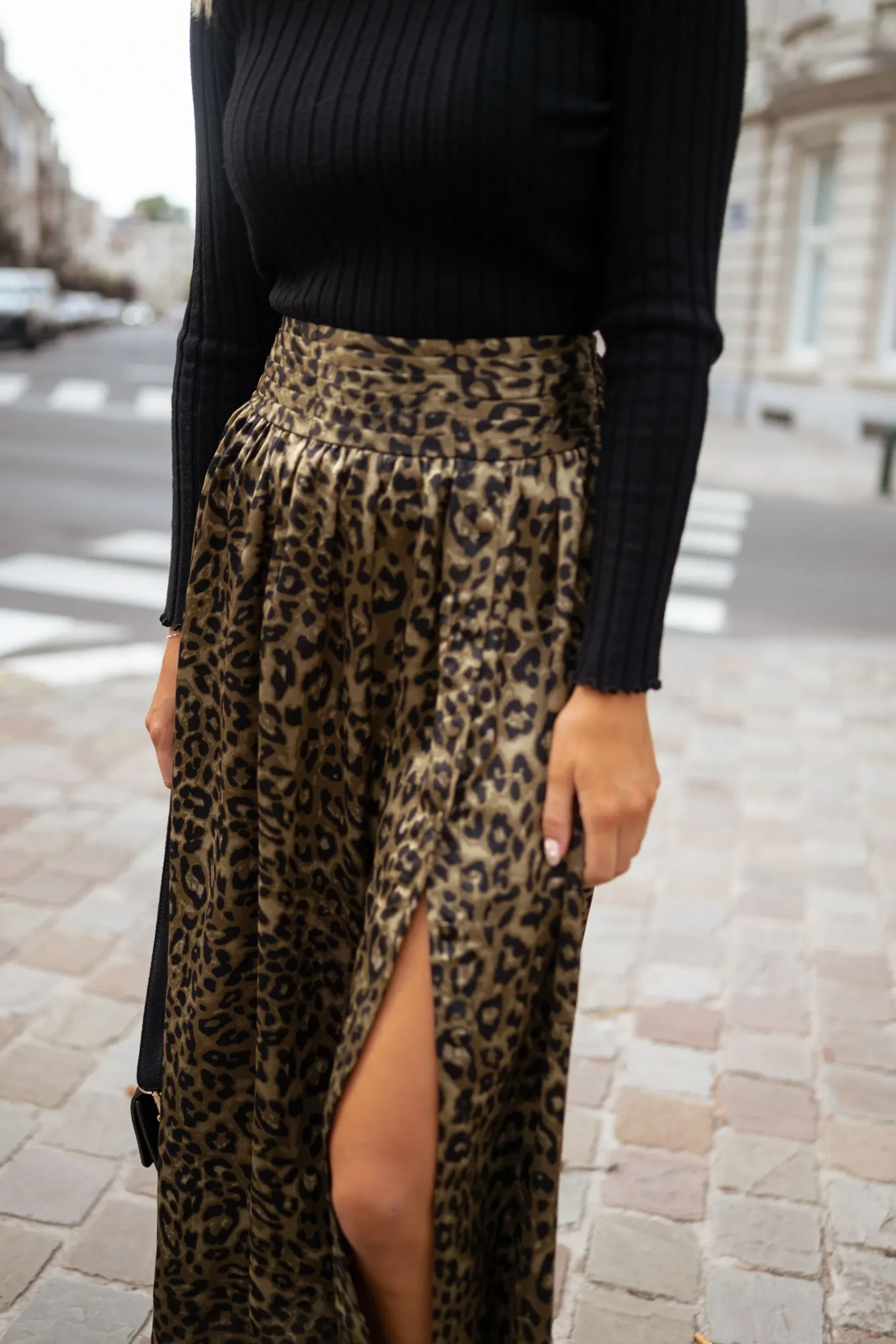 Jupes & Shorts-EASY-CLOTHES Jupe Rosalie - à motifs léopard kakiEasy Clothes À motifs léopard kaki
