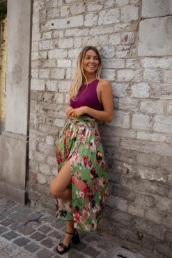 Jupes & Shorts-EASY-CLOTHES Jupe Rosalie - verteEasy Clothes Verte