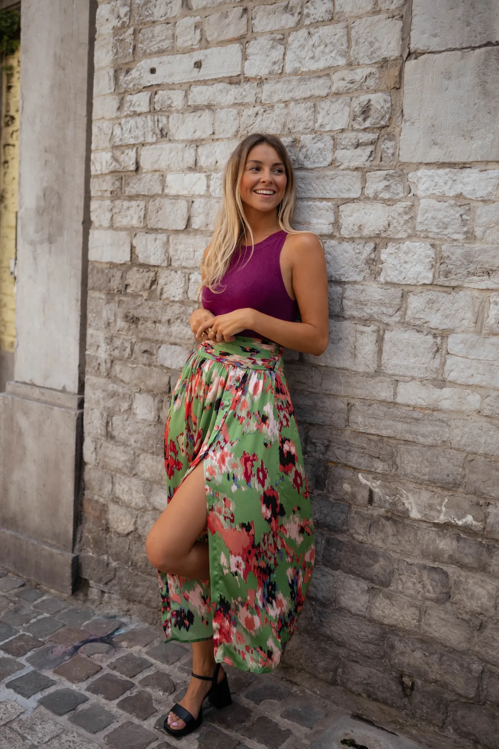 Jupes & Shorts-EASY-CLOTHES Jupe Rosalie - verteEasy Clothes Verte