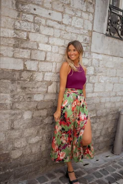 Jupes & Shorts-EASY-CLOTHES Jupe Rosalie - verteEasy Clothes Verte