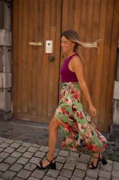 Jupes & Shorts-EASY-CLOTHES Jupe Rosalie - verteEasy Clothes Verte