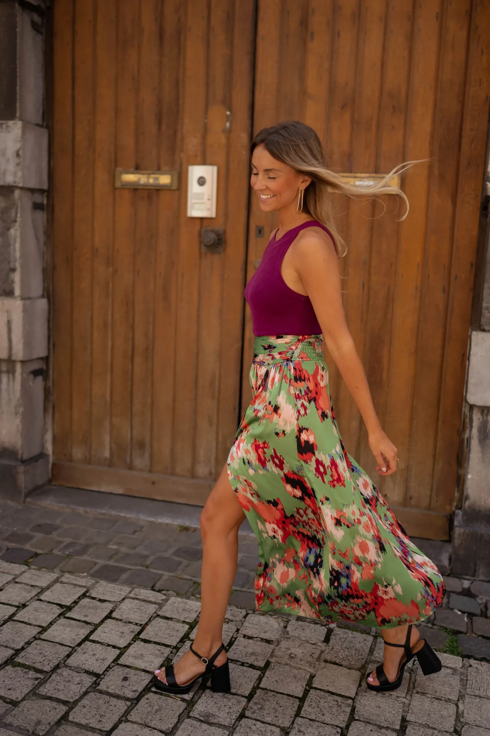 Jupes & Shorts-EASY-CLOTHES Jupe Rosalie - verteEasy Clothes Verte