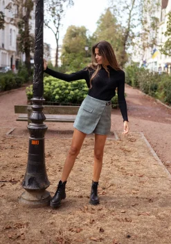 Jupes & Shorts-EASY-CLOTHES Jupe short Chani - à carreaux vertsEasy Clothes À carreaux verts