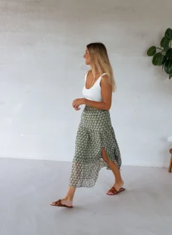 Jupes & Shorts-EASY-CLOTHES Jupe Zoé - verteEasy Clothes Verte