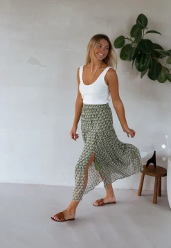 Jupes & Shorts-EASY-CLOTHES Jupe Zoé - verteEasy Clothes Verte