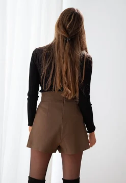Jupes & Shorts-EASY-CLOTHES Jupe-short Amélia - chocolatEasy Clothes Chocolat