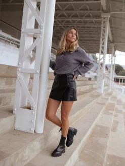 Jupes & Shorts-EASY-CLOTHES Jupe-short Elias - noirEasy Clothes Noir