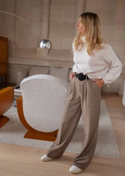 Pantalons-EASY-CLOTHES Pantalon Arthur - chocolatEasy Clothes Chocolat