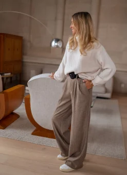 Pantalons-EASY-CLOTHES Pantalon Arthur - chocolatEasy Clothes Chocolat