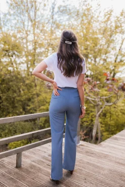 Pantalons-EASY-CLOTHES Pantalon Athena - bleuEasy Clothes Bleu       