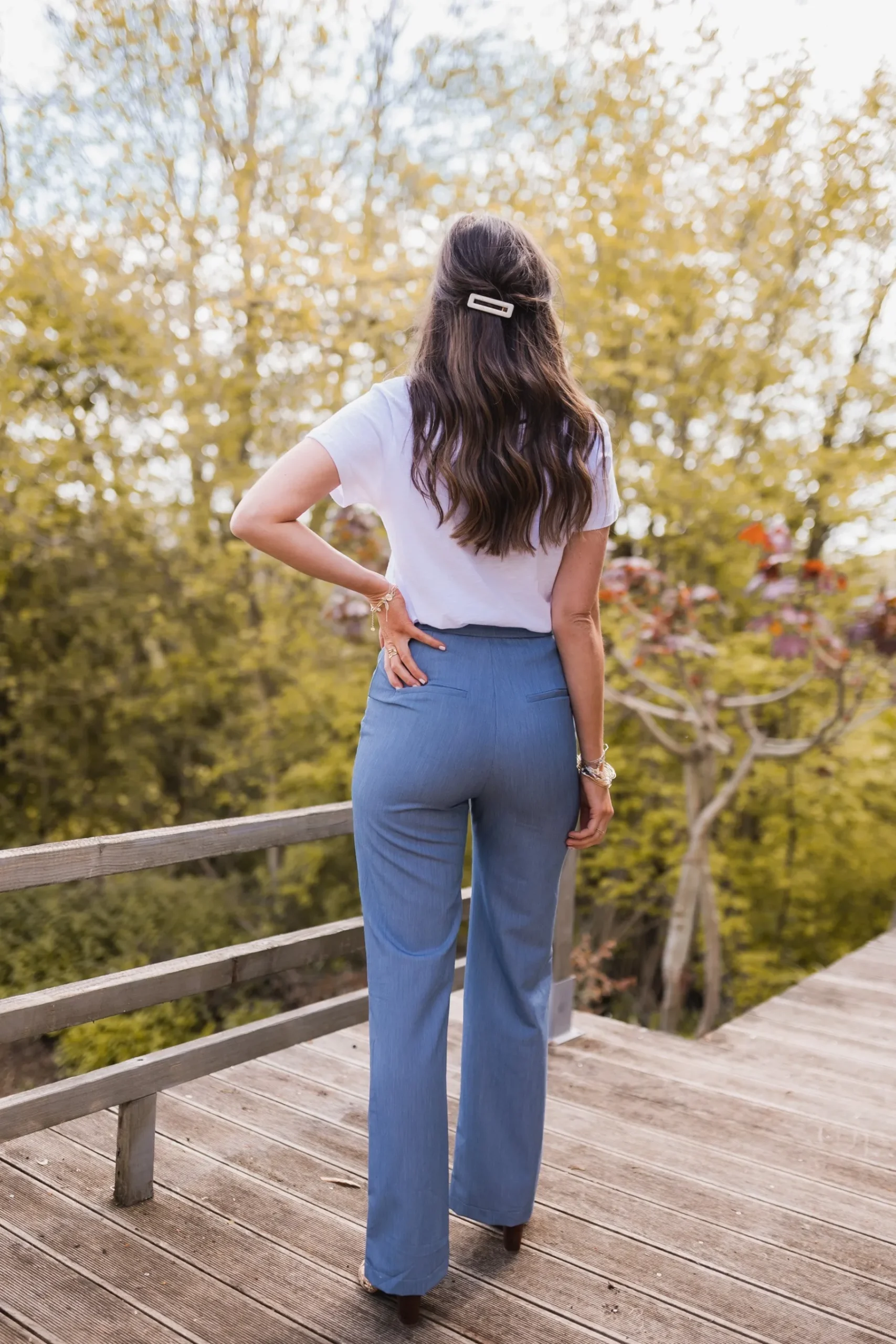 Pantalons-EASY-CLOTHES Pantalon Athena - bleuEasy Clothes Bleu