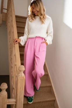 Pantalons-EASY-CLOTHES Pantalon Gustave - roseEasy Clothes Rose       