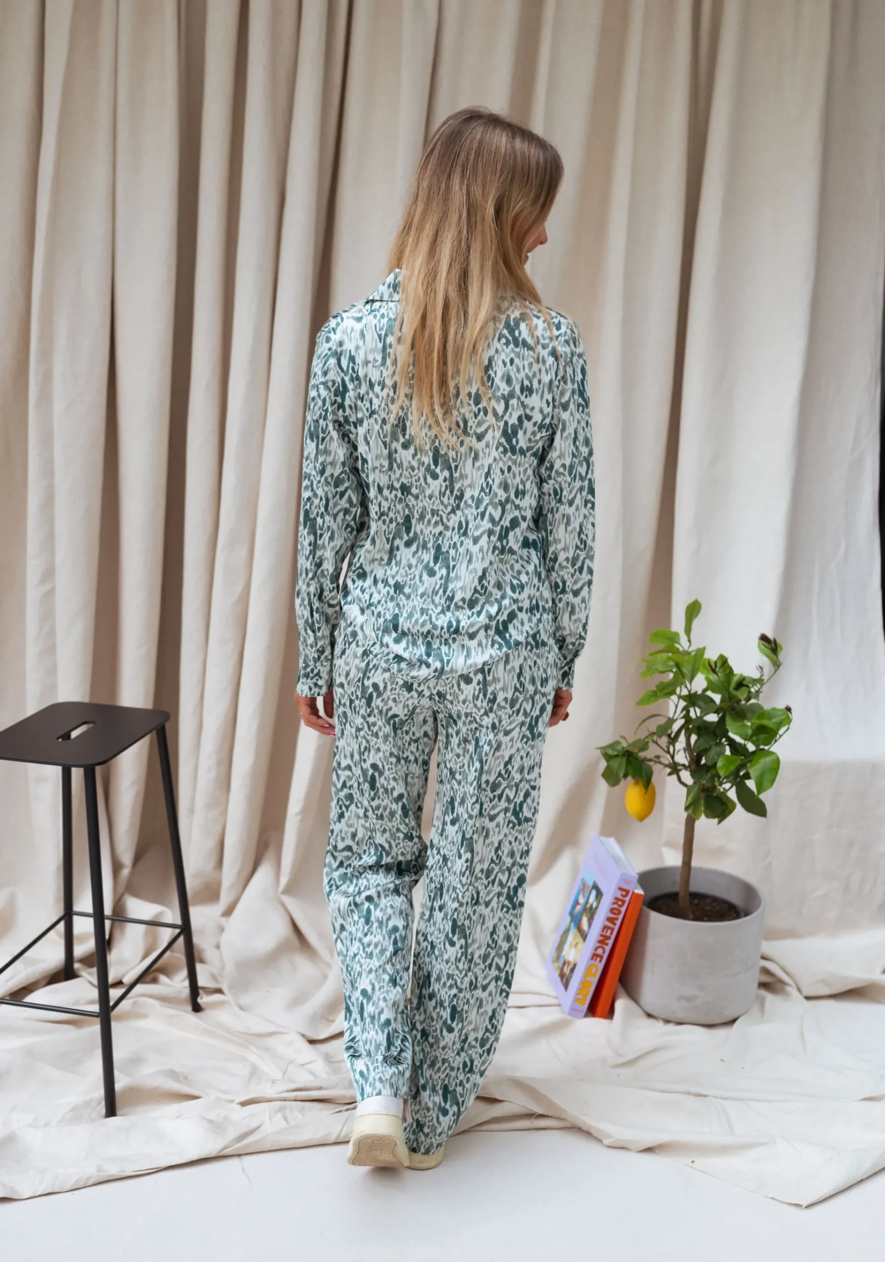 Pantalons-EASY-CLOTHES Pantalon Horace - vert à motifsEasy Clothes Vert à motifs