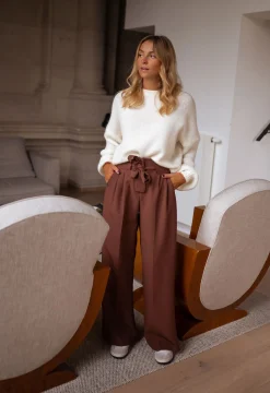 Pantalons-EASY-CLOTHES Pantalon Kalie - chocolatEasy Clothes Chocolat
