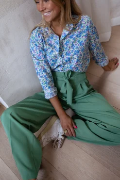 Pantalons-EASY-CLOTHES Pantalon Kalie - vert d’eauEasy Clothes Vert d’eau       