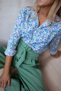 Pantalons-EASY-CLOTHES Pantalon Kalie - vert d’eauEasy Clothes Vert d’eau       