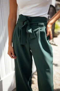 Pantalons-EASY-CLOTHES Pantalon Kalie - vert foncéEasy Clothes Vert foncé       