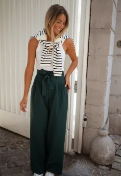 Pantalons-EASY-CLOTHES Pantalon Kalie - vert foncéEasy Clothes Vert foncé       