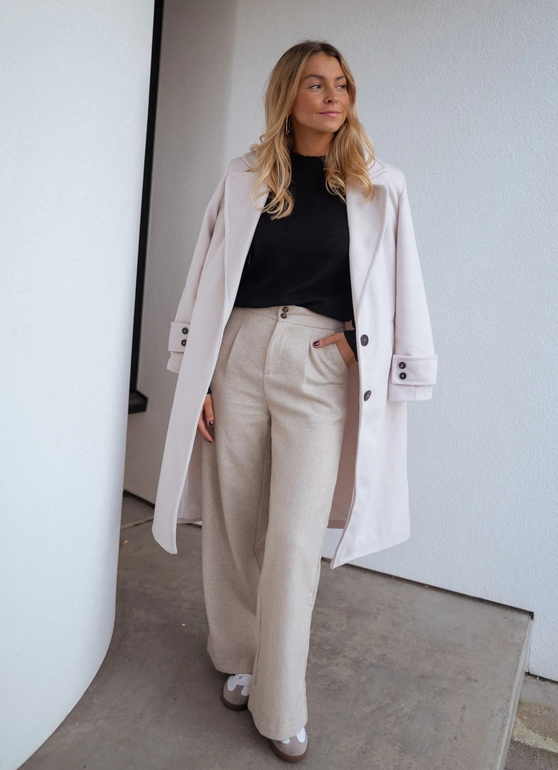 Pantalons-EASY-CLOTHES Pantalon Marcus - beigeEasy Clothes Beige
