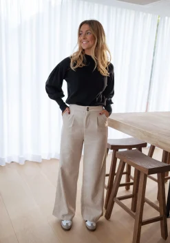Pantalons-EASY-CLOTHES Pantalon Marcus - beigeEasy Clothes Beige