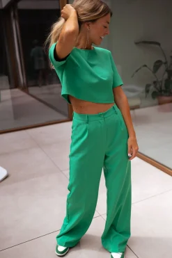 Pantalons-EASY-CLOTHES Pantalon Marius - vertEasy Clothes Vert
