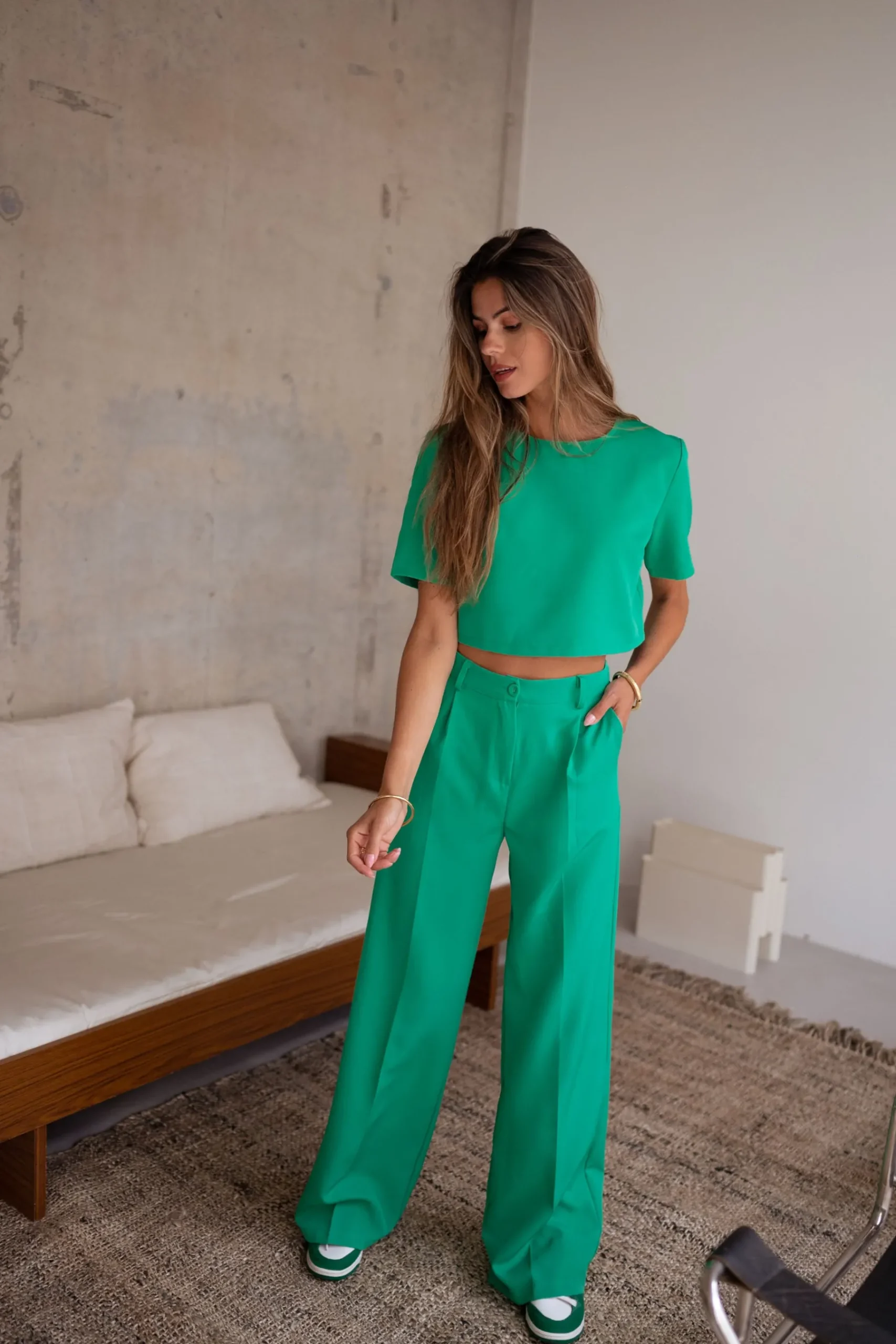 Pantalons-EASY-CLOTHES Pantalon Marius - vertEasy Clothes Vert