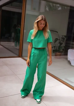 Pantalons-EASY-CLOTHES Pantalon Marius - vertEasy Clothes Vert