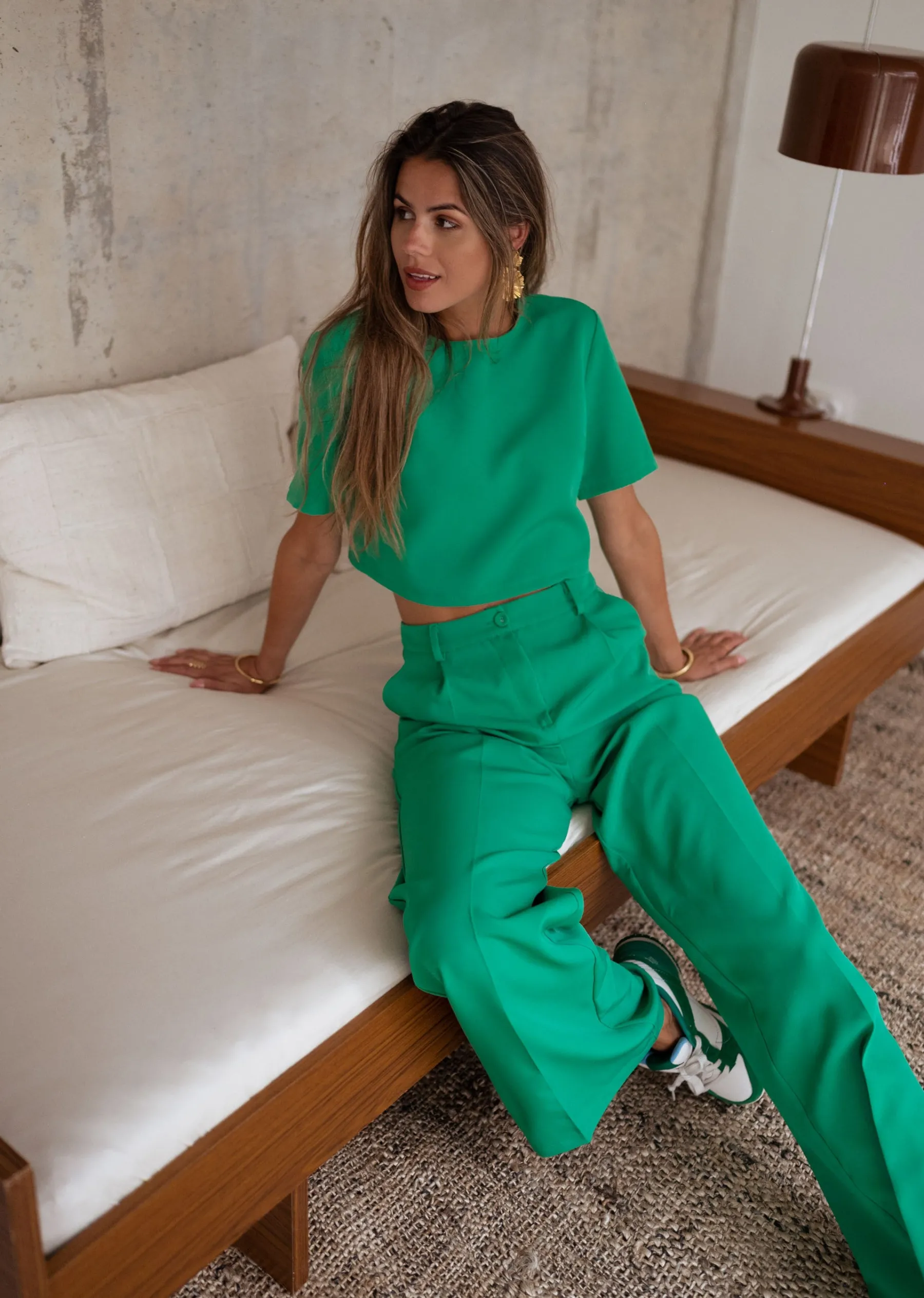Pantalons-EASY-CLOTHES Pantalon Marius - vertEasy Clothes Vert