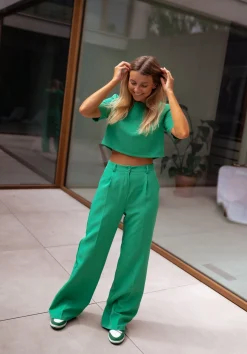 Pantalons-EASY-CLOTHES Pantalon Marius - vertEasy Clothes Vert