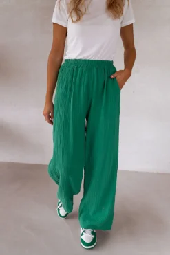 Pantalons-EASY-CLOTHES Pantalon Sacha - vertEasy Clothes Vert