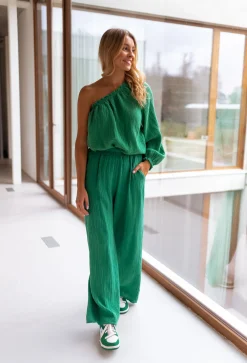 Pantalons-EASY-CLOTHES Pantalon Sacha - vertEasy Clothes Vert