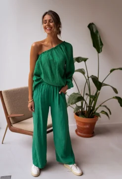 Pantalons-EASY-CLOTHES Pantalon Sacha - vertEasy Clothes Vert