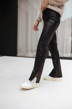 Pantalons-EASY-CLOTHES Pantalon simili cuir Rafi - noirEasy Clothes Noir