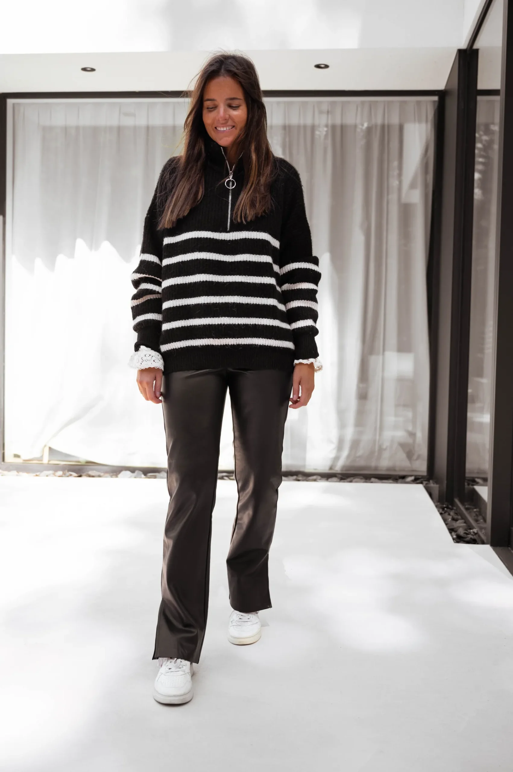 Pantalons-EASY-CLOTHES Pantalon simili cuir Rafi - noirEasy Clothes Noir