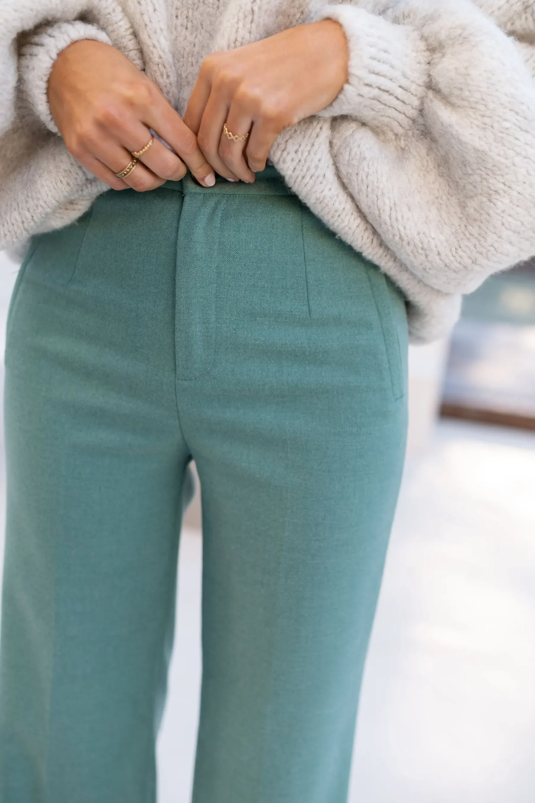 Pantalons-EASY-CLOTHES Pantalon Soda - vertEasy Clothes Vert