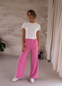 Pantalons-EASY-CLOTHES Pantalon Tudy - roseEasy Clothes Rose
