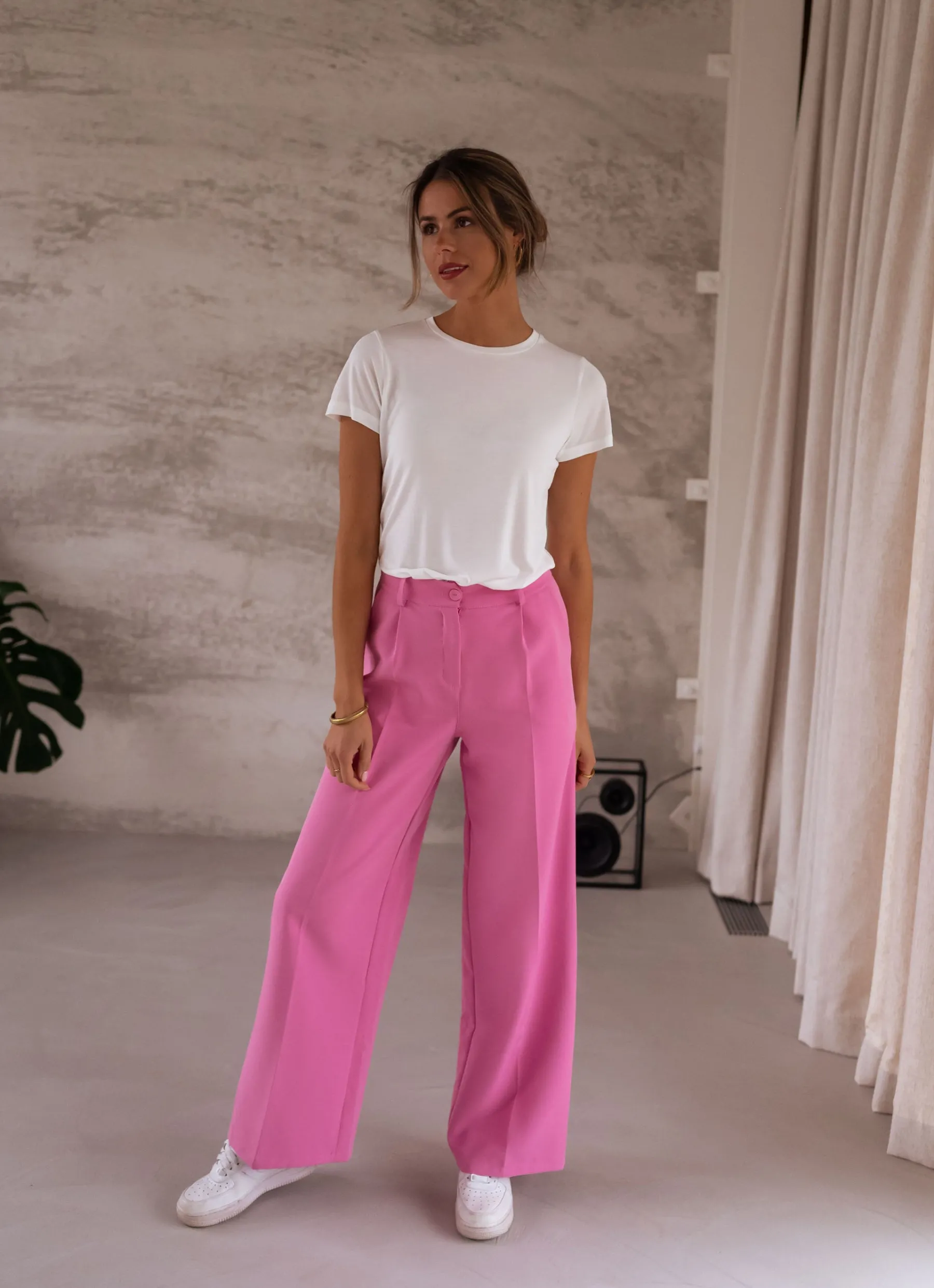 Pantalons-EASY-CLOTHES Pantalon Tudy - roseEasy Clothes Rose