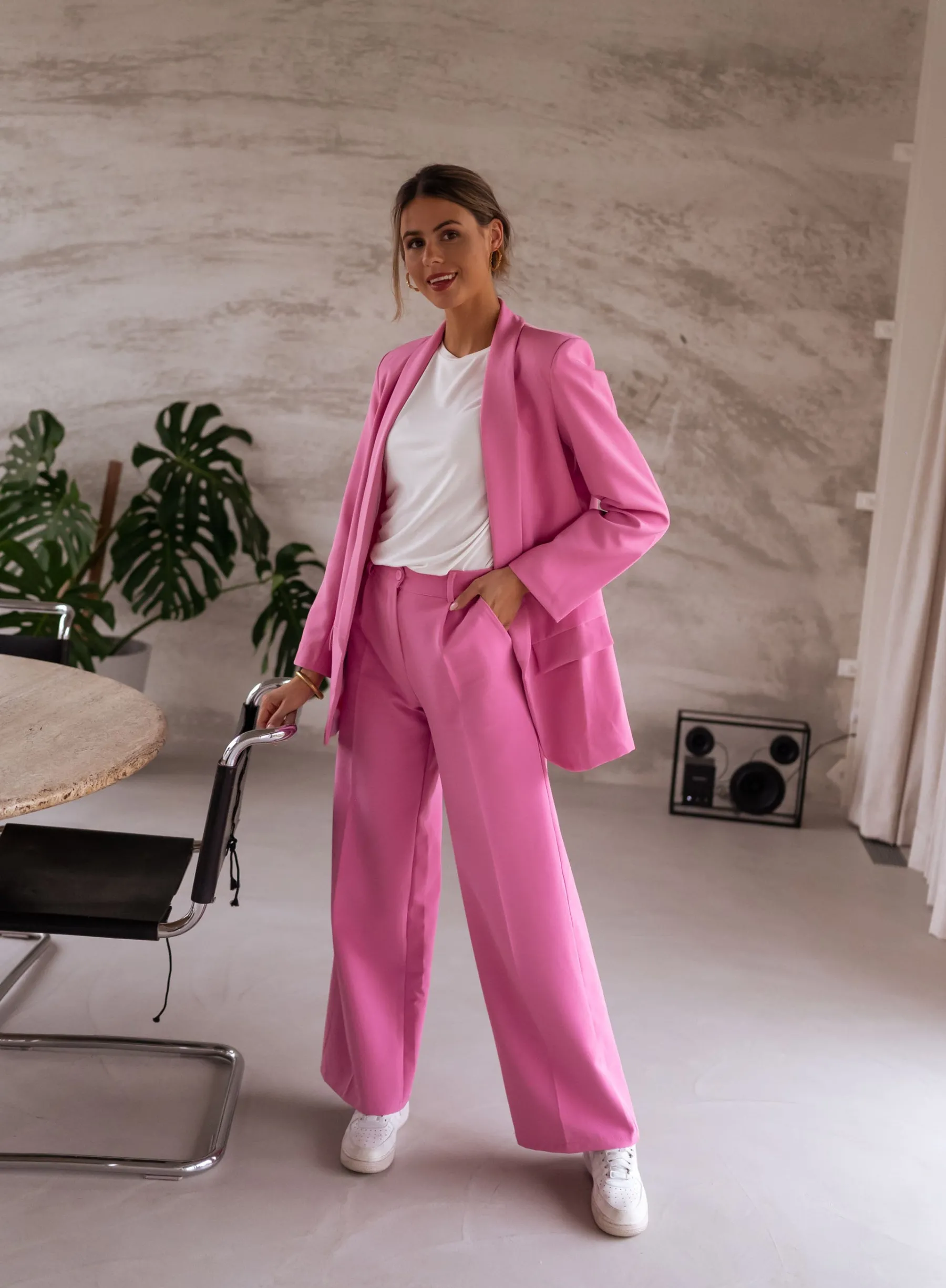 Pantalons-EASY-CLOTHES Pantalon Tudy - roseEasy Clothes Rose