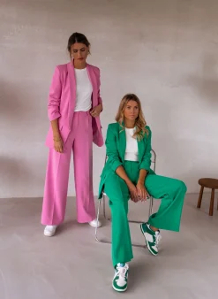 Pantalons-EASY-CLOTHES Pantalon Tudy - vertEasy Clothes Vert